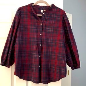 GAP plaid blouse size XL